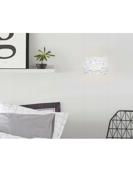 Lampa Ścienna Carera Bianco Parette - Elegancki Kinkiet LED do Nowoczesnych Wnętrz i Biur