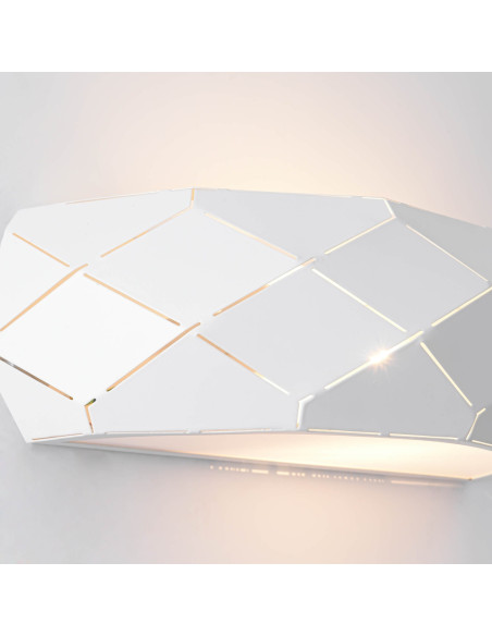 Kinkiet Reus Nowoczesny z Giętej Blachy - Biały Okrągły, Minimalistyczny, E27, 40W, Ścienny, Design Glamour