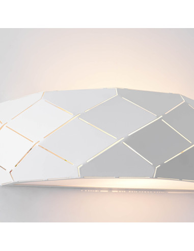 Kinkiet Reus Nowoczesny z Giętej Blachy - Biały Okrągły, Minimalistyczny, E27, 40W, Ścienny, Design Glamour