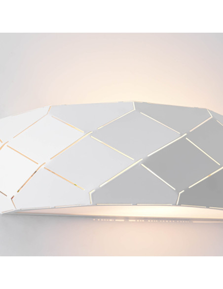 Kinkiet Reus Nowoczesny z Giętej Blachy - Biały Okrągły, Minimalistyczny, E27, 40W, Ścienny, Design Glamour