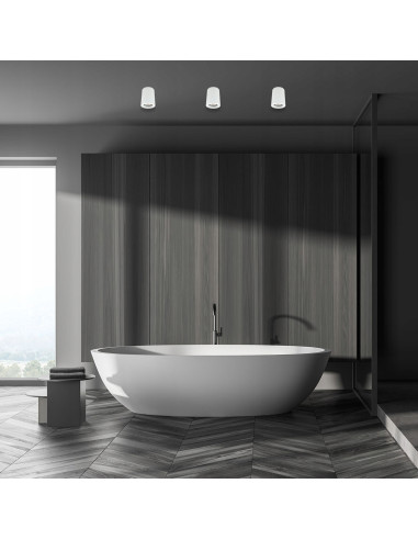 Reflektor sufitowy Faro XL IP65 - nowoczesne oświetlenie łazienkowe GU10 w białej metalowej obudowie, 1 punkt, 50W