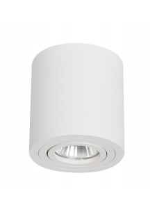 Reflektor sufitowy Faro XL IP65 - nowoczesne oświetlenie łazienkowe GU10 w białej metalowej obudowie, 1 punkt, 50W