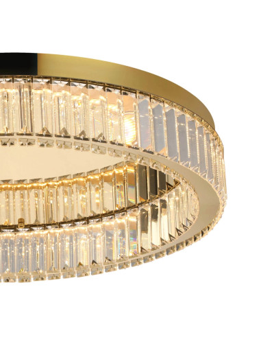 Plafon kryształowy SPARK TOP 60 LED w złocie – nowoczesne oświetlenie do salonu, sypialni i jadalni