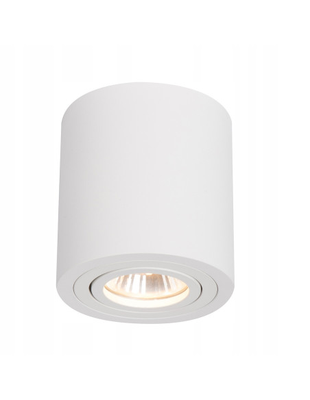 Reflektor sufitowy Faro XL IP65 - nowoczesne oświetlenie łazienkowe GU10 w białej metalowej obudowie, 1 punkt, 50W