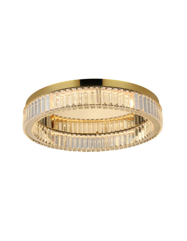 Plafon kryształowy SPARK TOP 60 LED w złocie – nowoczesne oświetlenie do salonu, sypialni i jadalni