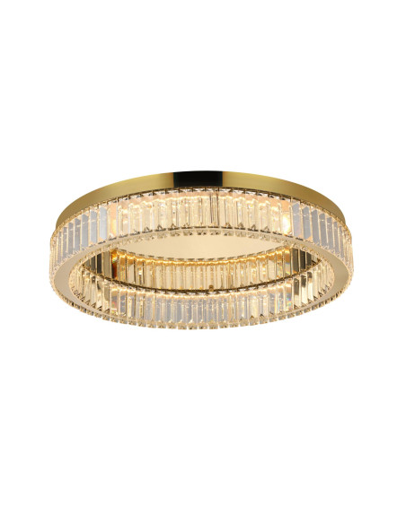 Plafon kryształowy SPARK TOP 60 LED w złocie – nowoczesne oświetlenie do salonu, sypialni i jadalni