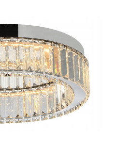Plafon LED AZzardo SPARK TOP z kryształowymi akcentami, chromowany, 40 cm – eleganckie oświetlenie do wnętrz 2