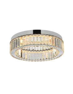 Plafon LED AZzardo SPARK TOP z kryształowymi akcentami, chromowany, 40 cm – eleganckie oświetlenie do wnętrz