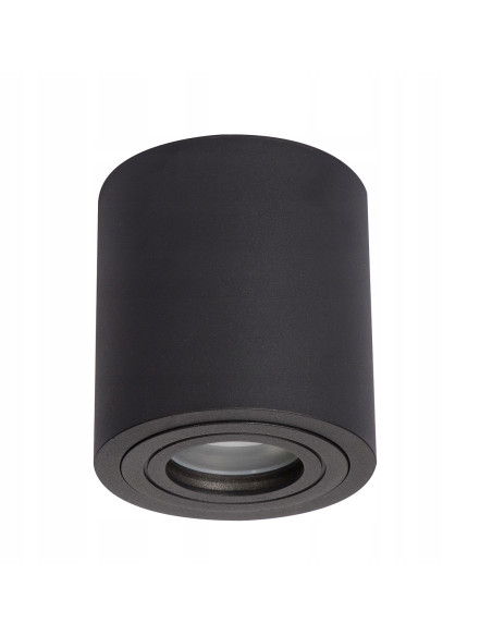 Minimalistyczne oświetlenie sufitowe Faro XL IP65 do łazienki i tarasu, czarne metalowe z gwintem GU10