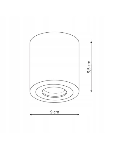 Minimalistyczne oświetlenie sufitowe Faro XL IP65 do łazienki i tarasu, czarne metalowe z gwintem GU10