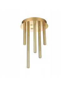 Lampa wisząca ILIOS 5 LED w złocie - nowoczesny plafon do kuchni i jadalni, elegancki i energooszczędny.