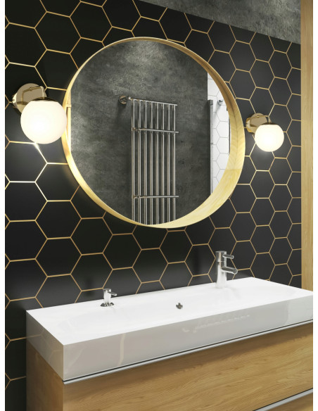 Lampa ścienna Bao Parette Złota IP44 - nowoczesny kinkiet do łazienki i eleganckich wnętrz od Orlicki Design