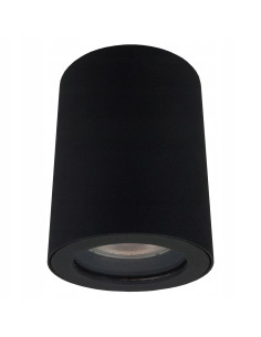 Lampka sufitowa Faro BL do łazienki, IP65, czarna, GU10, 50W - nowoczesne oświetlenie odporne na wilgoć.