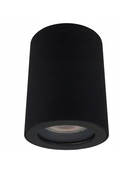 Lampka sufitowa Faro BL do łazienki, IP65, czarna, GU10, 50W - nowoczesne oświetlenie odporne na wilgoć.