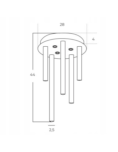Nowoczesny plafon LED ILIOS 5 z funkcją ściemniania w matowej czerni – idealny do eleganckich wnętrz.