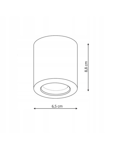 Lampka sufitowa Faro BL do łazienki, IP65, czarna, GU10, 50W - nowoczesne oświetlenie odporne na wilgoć.