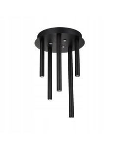 Nowoczesny plafon LED ILIOS 5 z funkcją ściemniania w matowej czerni – idealny do eleganckich wnętrz.