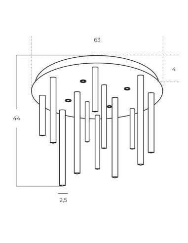 Lampa sufitowa glamour ILIOS 12 złota – eleganckie oświetlenie do nowoczesnych wnętrz i przestrzeni komercyjnych.