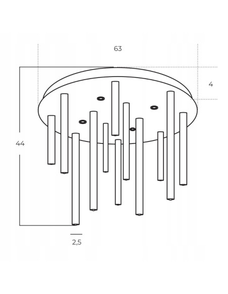 Lampa sufitowa glamour ILIOS 12 złota – eleganckie oświetlenie do nowoczesnych wnętrz i przestrzeni komercyjnych.