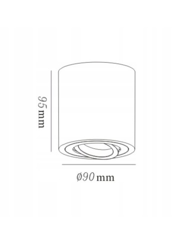 Plafon sufitowy Tulon OKRĄGŁY biały z regulacją kąta światła, energooszczędny do kuchni i salonu