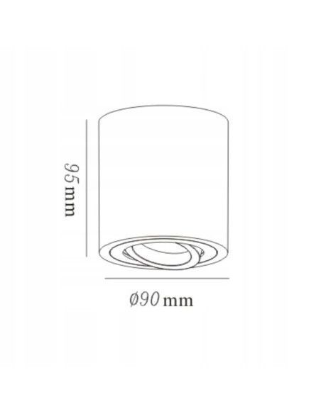 Oprawa natynkowa Tulon czarna - minimalistyczne oświetlenie sufitowe GU10 z regulacją kąta światła