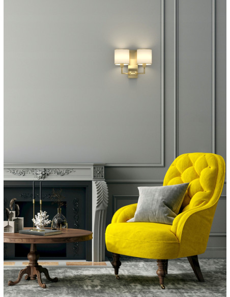 Kinkiet Casa Old Gold Parette - nowoczesna lampa ścienna w eleganckim stylu do sypialni i salonu