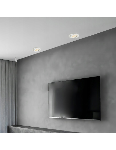 Regulowane oświetlenie LED podsufitowe Lagos GU10 IP65 - nowoczesny design do salonu i łazienki