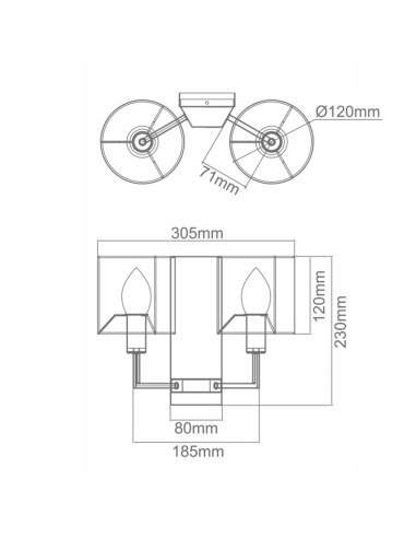Kinkiet Casa Old Gold Parette - nowoczesna lampa ścienna w eleganckim stylu do sypialni i salonu