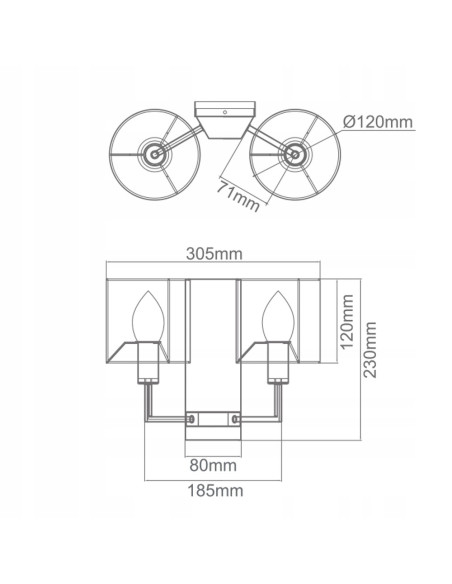 Kinkiet Casa Old Gold Parette - nowoczesna lampa ścienna w eleganckim stylu do sypialni i salonu