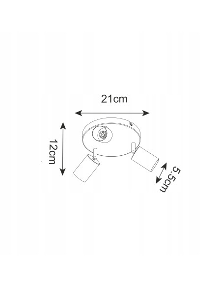 Lampa sufitowa VILA 3-punktowa z regulacją, złote akcenty, nowoczesny design do wnętrz w stylu skandynawskim.
