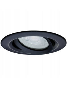 Oczko podtynkowe LED Lagos IP65 - czarne, regulowane, do wnętrz i stref wilgotnych, GU10, 1 punkt światła