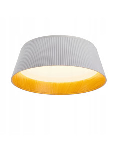 Plafon LED FRILL Skandynawski 45 cm z drewnem - Okrągły, elegancki, ciepłe białe światło do kuchni i wnętrz nowoczesnych.
