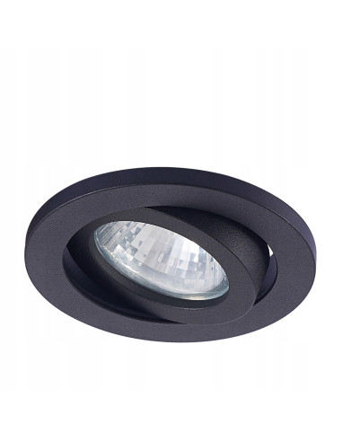 Stylowe regulowane oczko sufitowe GU10 Lagos w czerni - nowoczesne oświetlenie do salonu, sypialni i biura.