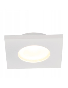 Kwadratowe, wodoodporne oświetlenie sufitowe IP65 Lagos 50W GU10, energooszczędne, metalowe, białe do łazienek i kuchni 2