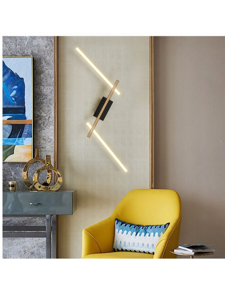 Nowoczesna lampa sufitowa LED RIMINI 3-punktowa w czerni i drewnie - idealna do kuchni i salonu.