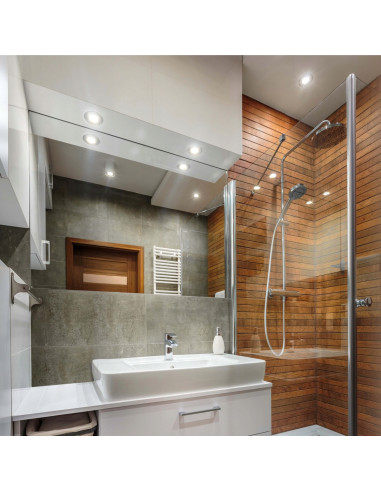 Nowoczesne Oczko Oświetleniowe IP65 Lagos – Minimalistyczna Lampa Do Łazienki GU10, Biała, Klasa A