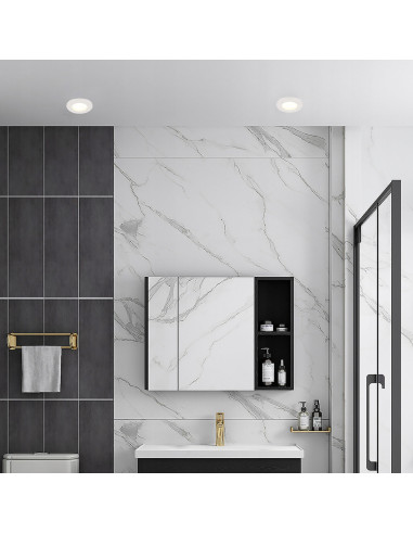 Nowoczesne Oczko Oświetleniowe IP65 Lagos – Minimalistyczna Lampa Do Łazienki GU10, Biała, Klasa A