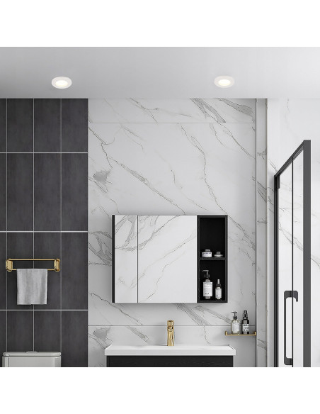 Nowoczesne Oczko Oświetleniowe IP65 Lagos – Minimalistyczna Lampa Do Łazienki GU10, Biała, Klasa A