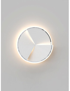 Lampa Sufitowa/Ścienna TRAPANI LED 40W, Okrągła, Srebrna - Elegancka i Nowoczesna do Sypialni i Salonu