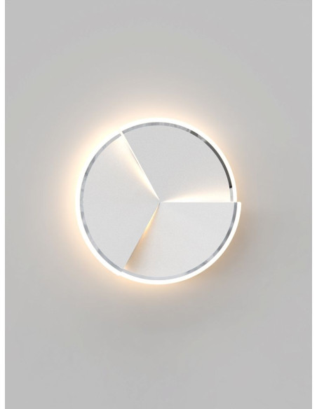 Lampa Sufitowa/Ścienna TRAPANI LED 40W, Okrągła, Srebrna - Elegancka i Nowoczesna do Sypialni i Salonu