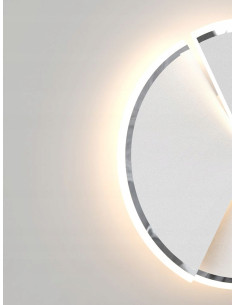 Lampa Sufitowa/Ścienna TRAPANI LED 40W, Okrągła, Srebrna - Elegancka i Nowoczesna do Sypialni i Salonu 2