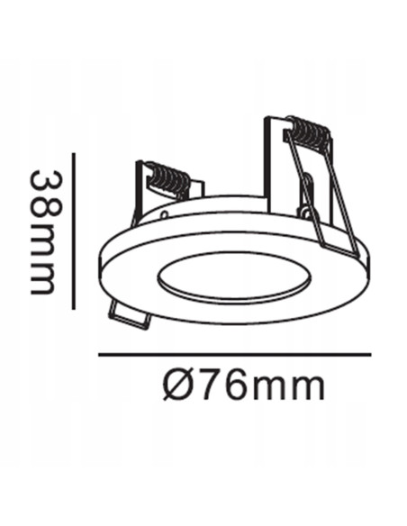 Nowoczesne Oczko Oświetleniowe IP65 Lagos – Minimalistyczna Lampa Do Łazienki GU10, Biała, Klasa A