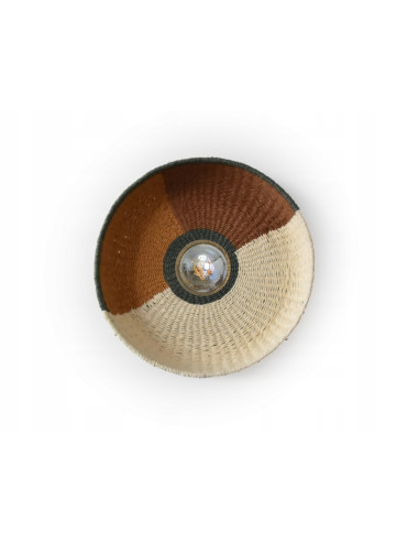 Lampa sufitowa WOVEN AVIANO LIGHTING w stylu boho, okrągła, wielokolorowa, 43 cm, E27 - elegancka dekoracja wnętrza.