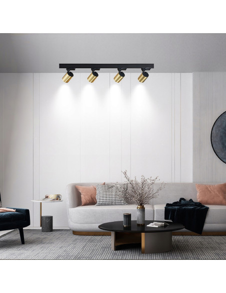 Reflektor sufitowy Snow w kolorze szczotkowanego złota, nowoczesny design od Light Prestige