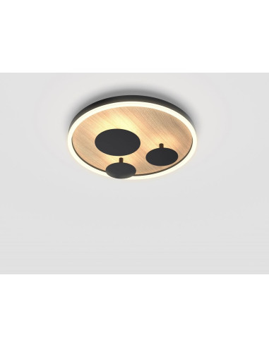 Plafon LED Reims w stylu nowoczesnym z metalowymi osłonkami, dostępny w dwóch rozmiarach – eleganckie oświetlenie biurowe