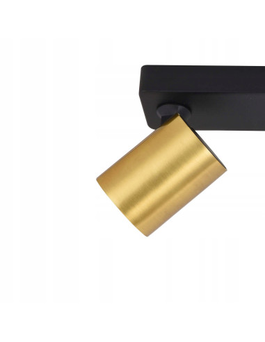 Lampa sufitowa Spot Snow z regulowanymi reflektorami, złota, 3x GU10, elegancka do nowoczesnych wnętrz