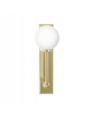 Kinkiet Ero Parette w Staro Złotej Odsłonie IP44 z Mleczną Kulą - Eleganckie Oświetlenie do Łazienki i Wnętrz