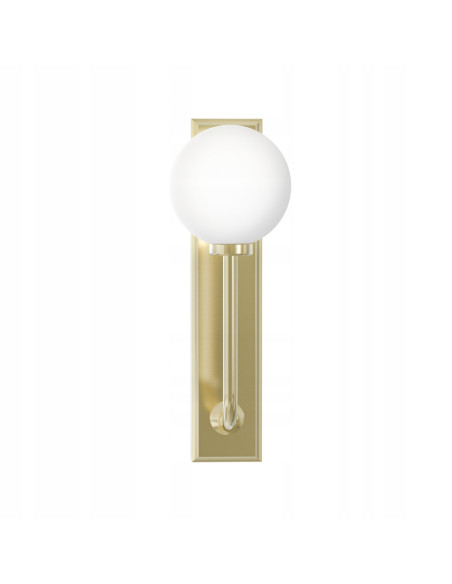 Kinkiet Ero Parette w Staro Złotej Odsłonie IP44 z Mleczną Kulą - Eleganckie Oświetlenie do Łazienki i Wnętrz