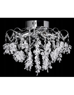Plafon Kryształowy Venti Flores 50 cm z Chromowanym Wykończeniem E27 - Nowoczesne Oświetlenie do Kuchni i Salonu 2