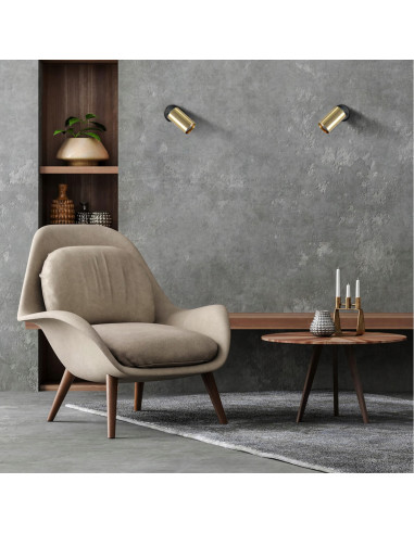 Reflektor sufitowy Snow Gold - nowoczesne oświetlenie w eleganckim złotym wykończeniu, idealne do kuchni i jadalni.